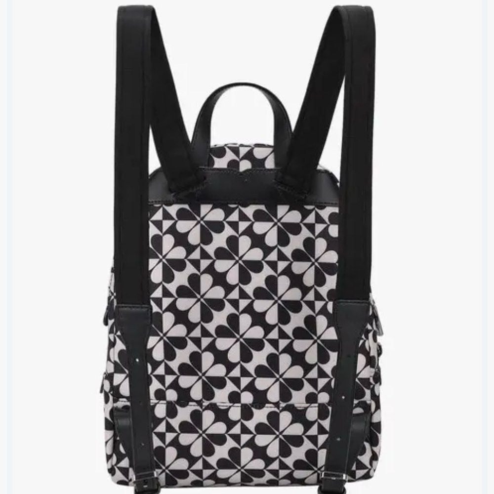 Kate Spade Karissa Clover/Spade Geo Nylon Large Backpack - Picture 2 of 14